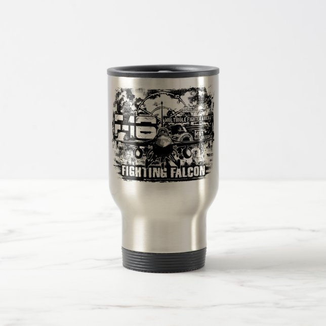 Taza De Viaje Falcon de combate F-16 (Centro)