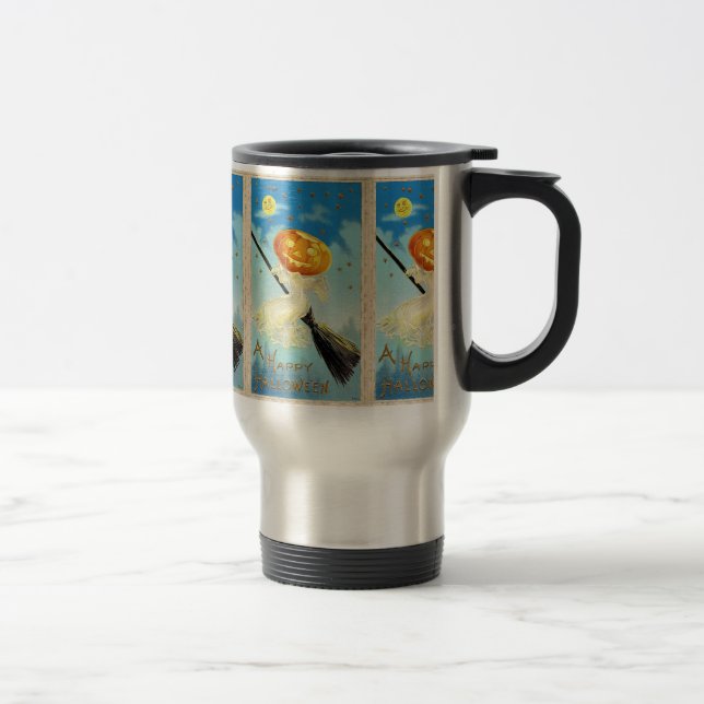 Taza De Viaje Falln Happy Halloween Pumpkin Witch (Derecha)