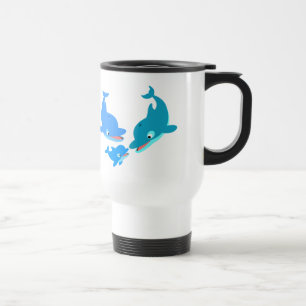 Taza De Viaje Familia Cute Personalizado Dolphin