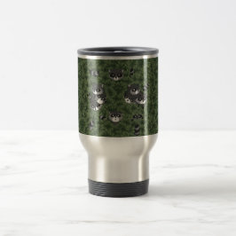Taza De Viaje Familia mapache en un Bush