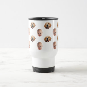 Taza De Viaje Familia personalizada Cara de 2 fotos Mug