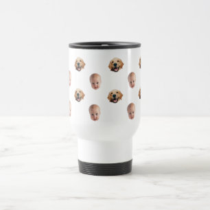 Taza De Viaje Familia personalizada Cara de 2 fotos Mug