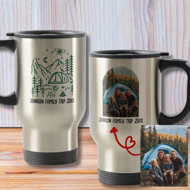Taza De Viaje Family Vacation Forest Camping Photo Custom (Subido por el creador)