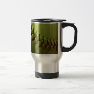 Taza De Viaje Fan amarilla del softball