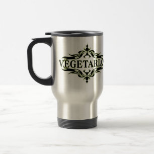 Taza De Viaje Fancy in Black - Vegetariano