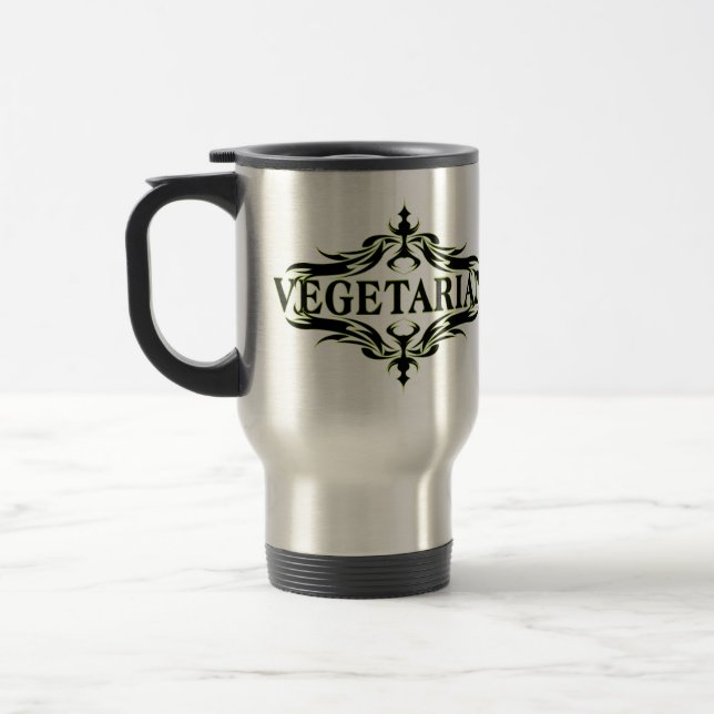 Taza De Viaje Fancy in Black - Vegetariano (Izquierda)