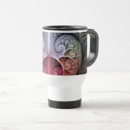 Taza De Viaje Fantasía irreal abstracta arte fractal