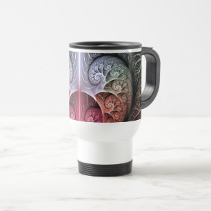 Taza De Viaje Fantasía irreal abstracta arte fractal