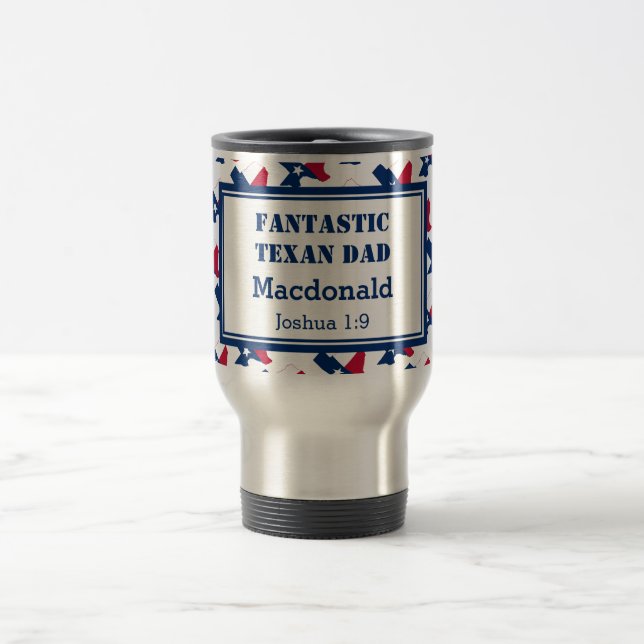Taza De Viaje FANTÁSTICO TEXAN DAD del Día del Padre Personaliza (Centro)