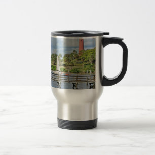 Taza De Viaje Faro de la entrada de Júpiter