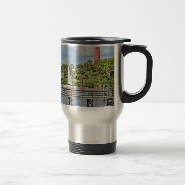 Taza De Viaje Faro de la entrada de Júpiter (Derecha)