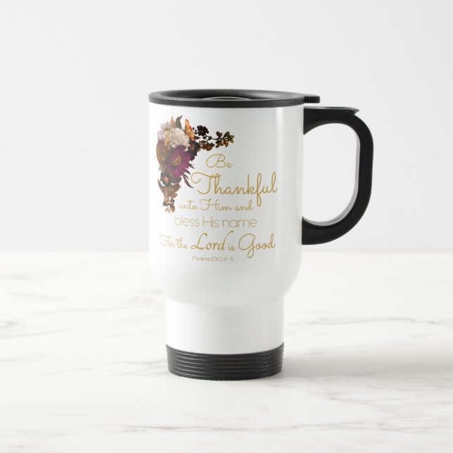 Taza De Viaje Fe de la Biblia Cristiana Femenina Verse: Esté agr (Derecha)