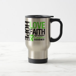 Taza De Viaje Fe del amor de la esperanza del linfoma