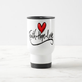 Taza De Viaje Fe, esperanza, amor