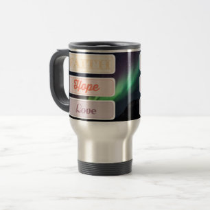 Taza De Viaje Fe, esperanza, amor