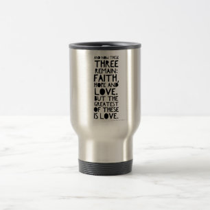 Taza De Viaje Fe, esperanza, y amor