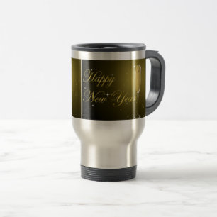 Taza De Viaje Feliz Año Nuevo Champagne Brillante