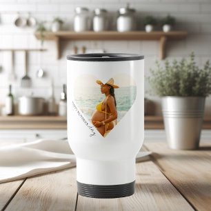 Taza De Viaje "Feliz Día de la Madre, foto del corazón