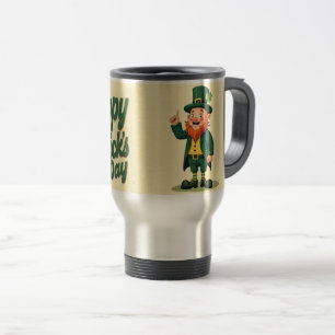 Taza De Viaje Feliz día de San Patricio, adorable duende