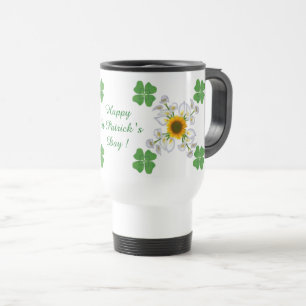 Taza De Viaje ¡Feliz Día de San Patricio! Clover con Calla