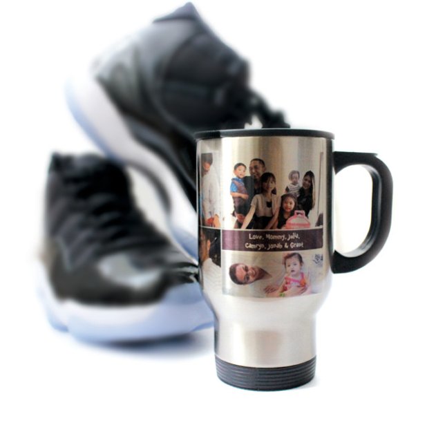Taza De Viaje Feliz día del padre, personalizado, collage de fot (Subido por el creador)