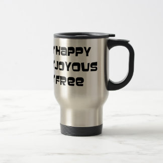 Taza De Viaje Feliz Discurso Gratuito de Discurso Gráfico de tex