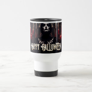 Taza De Viaje Feliz Halloween – Celebración Oscura Gótica