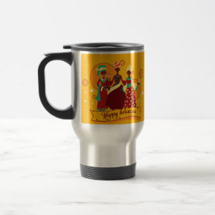Taza De Viaje Feliz Kwanzaa 3 Damas de Amarillo