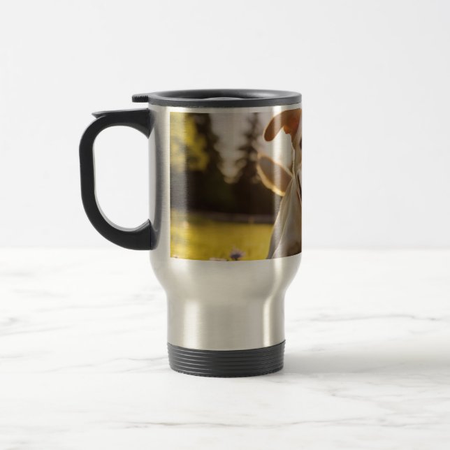 Taza De Viaje Felíz Labrador Corriendo (Izquierda)