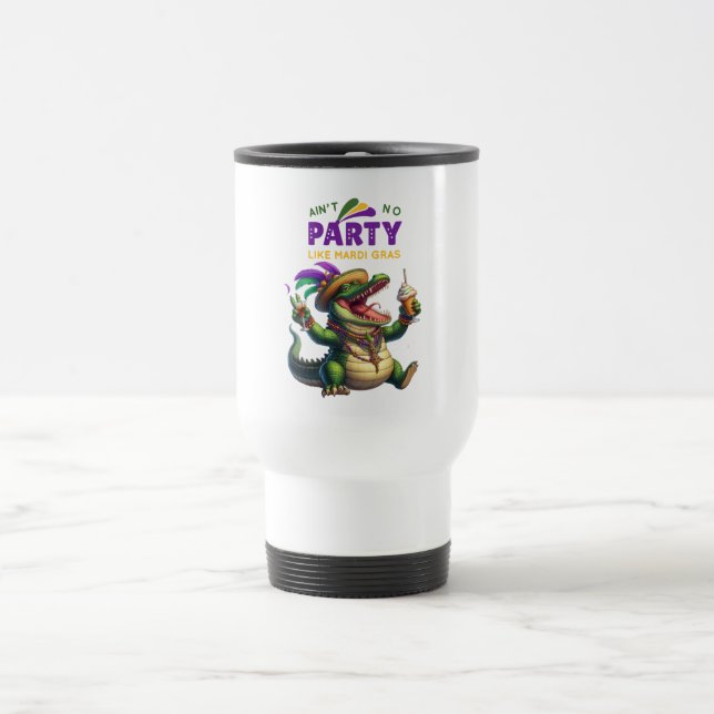 Taza De Viaje Feliz Mardi Gras (Centro)