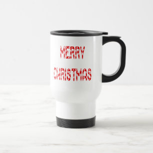 Taza De Viaje Feliz Navidad Candy Cane Font
