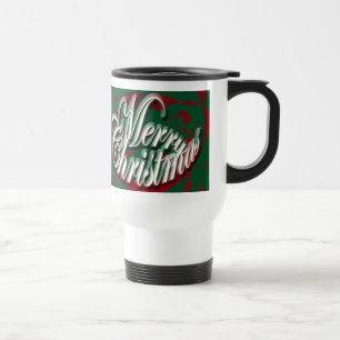 Taza De Viaje Feliz Navidad en Green Travel Mug