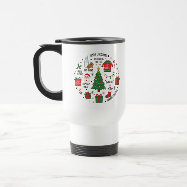 Taza De Viaje Feliz Navidad | Festividades para la familia (Izquierda)