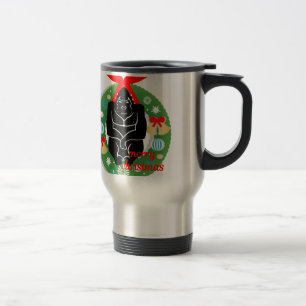 Taza De Viaje feliz navidad gorila