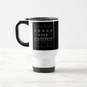 Taza De Viaje Feliz Navidad - Lengua de Rótulo Americana ASL II