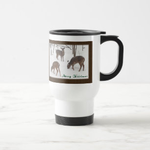 Taza De Viaje Feliz Navidad Venado De Nieve