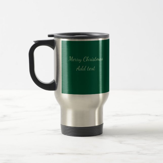 Taza De Viaje Feliz Navidad verde planicie vacaciones en solitar (Izquierda)