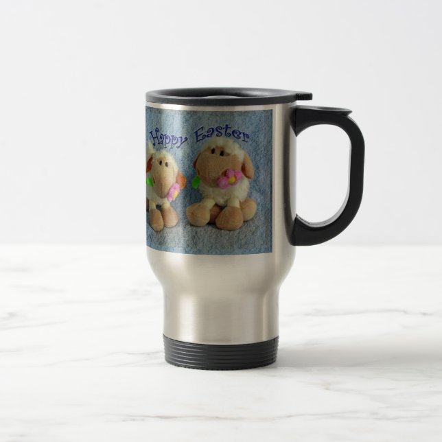 Taza De Viaje Feliz Pascua Lambs (Derecha)