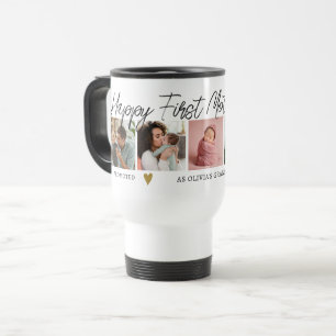 Taza De Viaje Feliz primer día de las madres como abuela 5 Colla