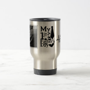 Taza De Viaje feliz primer día de padres te amo papá personaliza