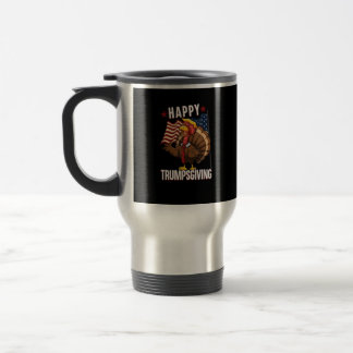 Taza De Viaje Feliz Trump, divertido día de gracias a Turquía