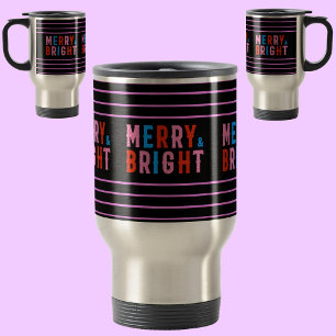 Taza De Viaje Feliz y brillante, Feliz Navidad, Regalo de Navida