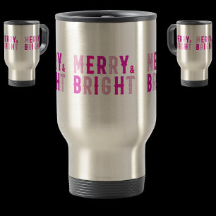Taza De Viaje Feliz y brillante, Feliz Navidad, Regalo de Navida