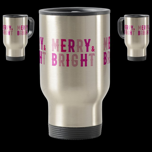 Taza De Viaje Feliz y brillante, Feliz Navidad, Regalo de Navida (Subido por el creador)