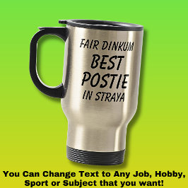 Taza De Viaje Feria de Dinkum BEST POSTIE (Postman) en Straya