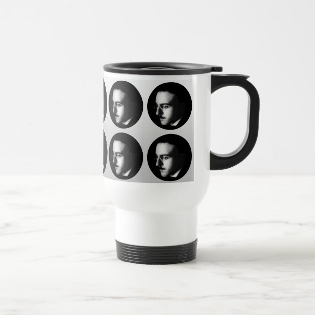 TAZA DE VIAJE FERNANDO PESSOA, ESCRITOR PORTUGUÉS ICONO  (Derecha)