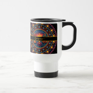 Taza De Viaje Festival Diwali colorido personalizado Mandala