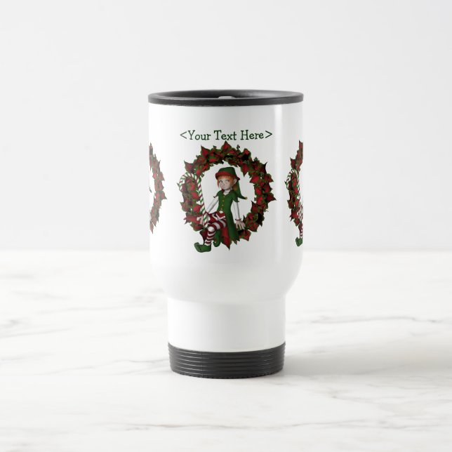 Taza De Viaje Festividad de Navidades personalizados de chica El (Centro)