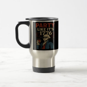 Taza De Viaje Fiesta como si fuera 1776 divertido Desi de la beb