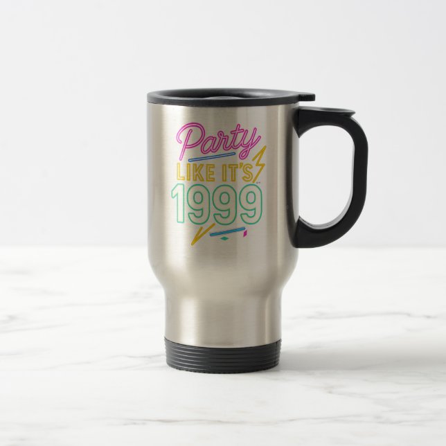 Taza De Viaje Fiesta Como Si Fuera 1999®™ – Voltaje Neon (Derecha)